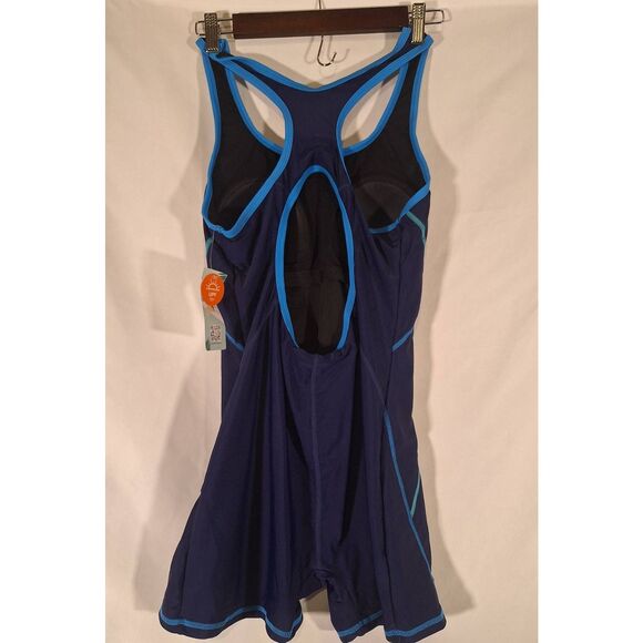 Beautyin Womens Bathing Suit One Piece Navy Unitard Size Medium NEW with tags - Picture 2 of 4